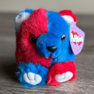 Swibco Puffkins Collection Liberty Red and Blue Plush Bear Tag Errors 1994
